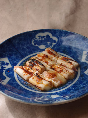 長葱のチーズ焼き